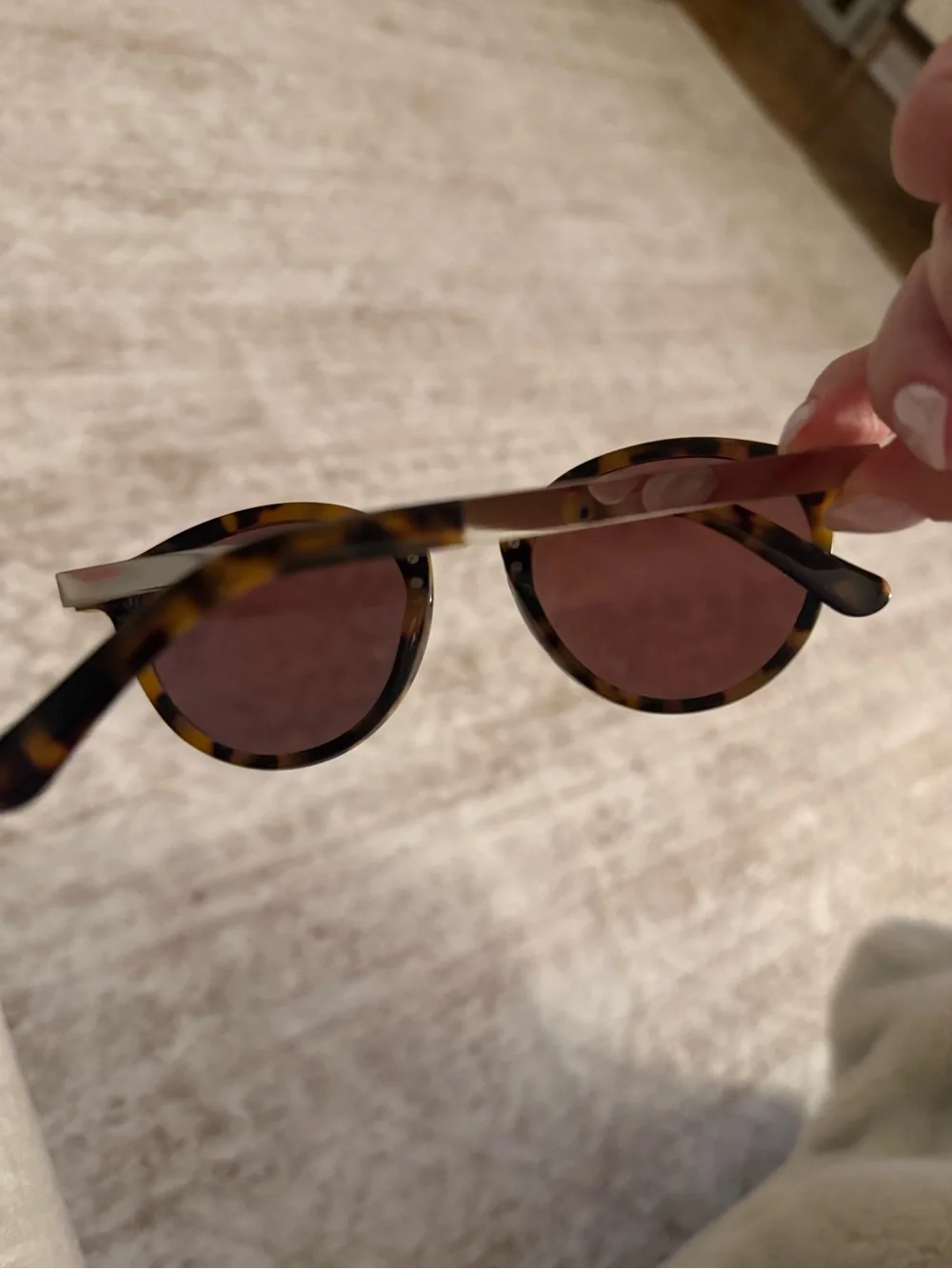 Madewell Indio Sunglasses in demi tortoise with flash blue lenses